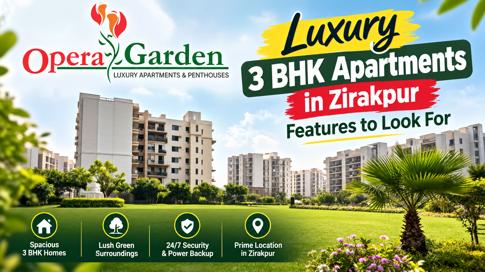 Luxury 3 BHK Apartments in Zirakpur: Features to Look For